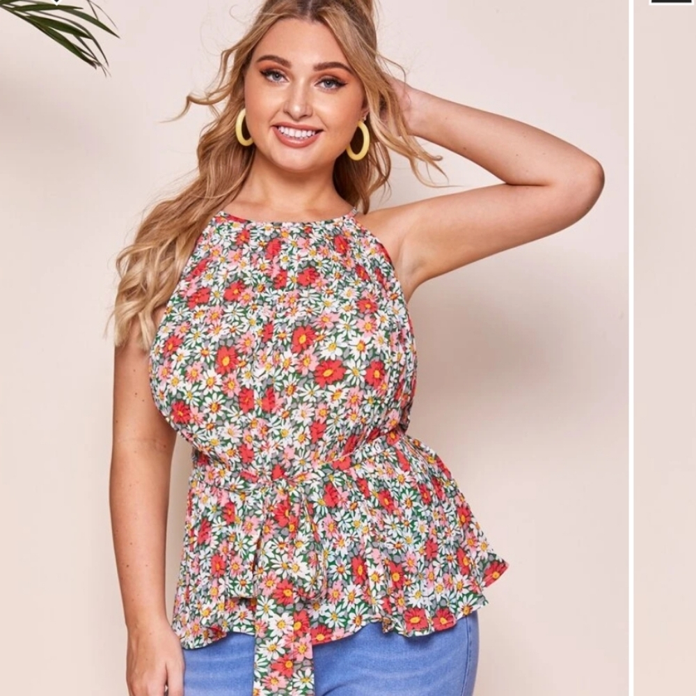 Halter floral top